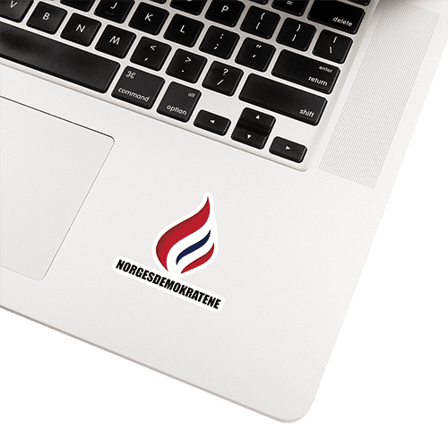 Branded Sticker i Hvit