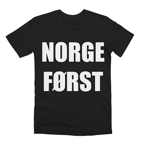 Norge Først T-Skjorte i Svart